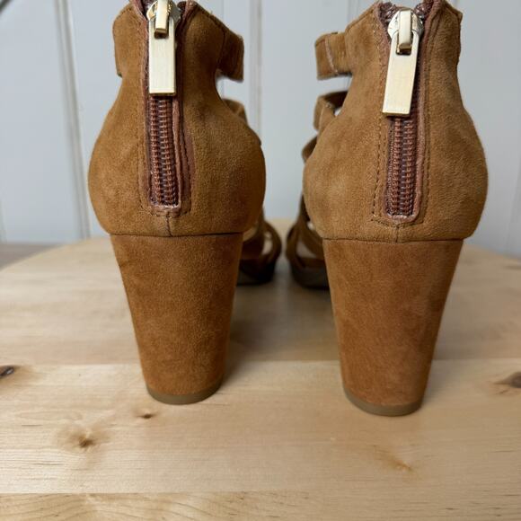 BELLA VITA Leah Caged Gladiator Sandals Tan Suede Leather 7M - Picture 4 of 14